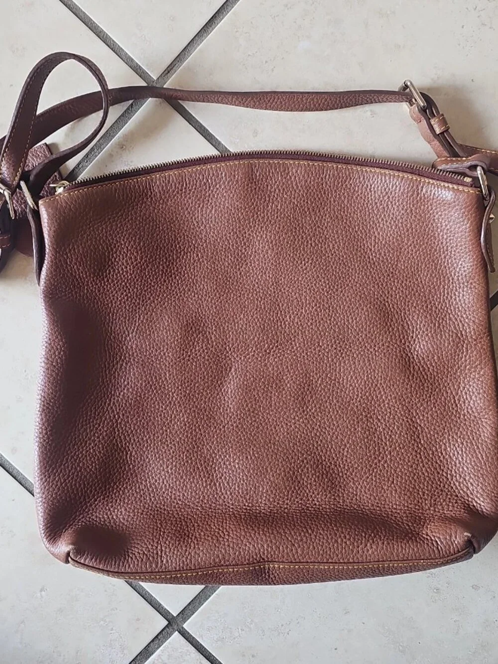 Dooney & Bourke Large Pebble Grain Leather Slouch Hobo Handbag